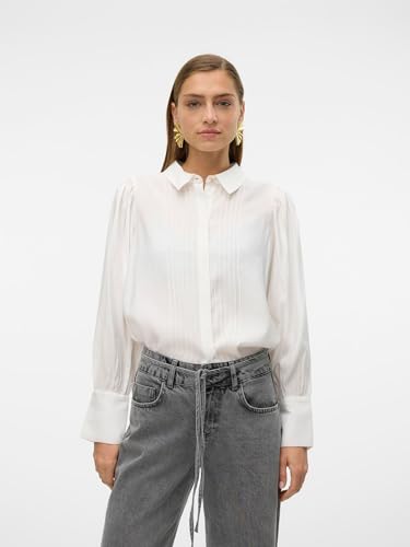 Image of VERO Moda Women Rayon Blend Striped Regular Fit Shirt