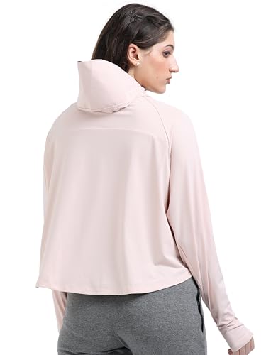 Image of FabSports Women's Croptop UV Protection Sun Screen Jacket, Full Zip Sun Protection Clothing, Lightweight with UPF 50+ Protection for Outdoors, with Pockets, Sun Protective Clothing for Women