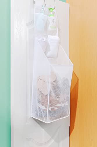 Alyer Multifunctional Over The Door Laundry Basket,Behind The Door Storage Organizer For Laundry,Rv,Dorm,Bathroom,Bedroom,Pantry, Nursery,Kitchen (White) #TOP6