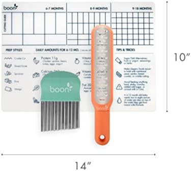 Boon DIVVY Solid Baby Food Starter Kit, Includes Crinkle Cutter, Grater & Silicone Mat, 3pc Set