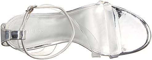 Guess Women's Casilda Heeled Sandal, Silver, 9 | Image 4