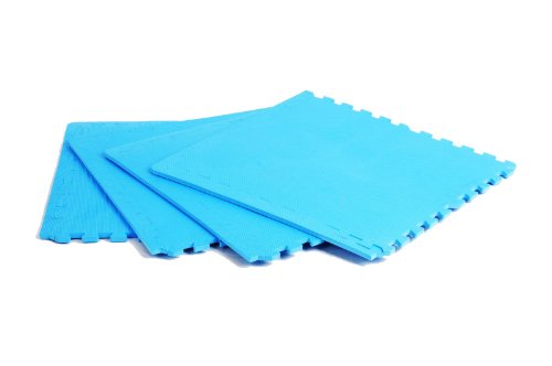 FA Sports 622 - Tappeto Proteggi Pavimento Protectfloor Xtra, Set da 4 pz, 60 x 60 x 1.2 cm, Colore: Blu