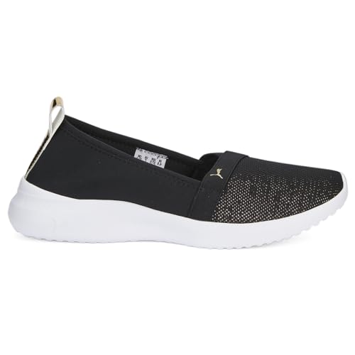 PUMA Womens Adelina Shine Slip On Sneakers Shoes Casual - Black