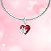 BIZK 925 Sterling Silver Charm for Bracelets and Necklaces Charms for Women Fashion Jewelry for Women Friend and Mother (Love Heart)
