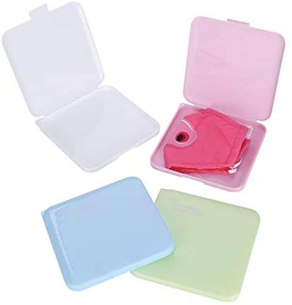 AILIFE Mask Potable Storage Case | Face Mask Holder | Face Mask Case | Face Mask box | Face Mask Storage case | Mask Clips | Mask Container (Pink)
