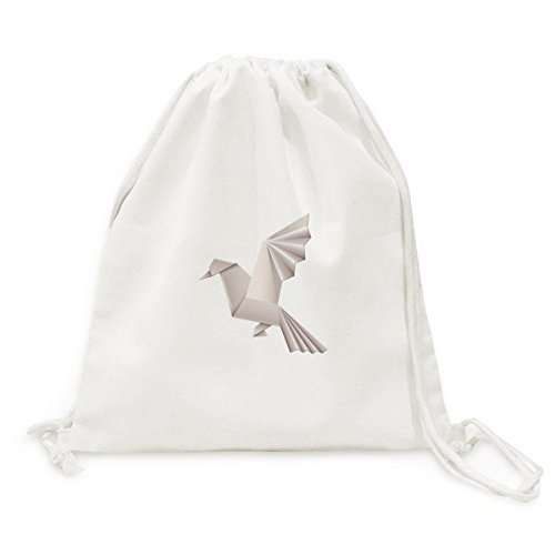Sac de voyage en toile premium avec imprimé pigeon artistique origami