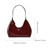 DKIIL NOIYB Retro Halbmond Tasche Y2k PU Kleine Handtasche Damen Umhängetasche Moderne Hobo Modische Abendtasche #5