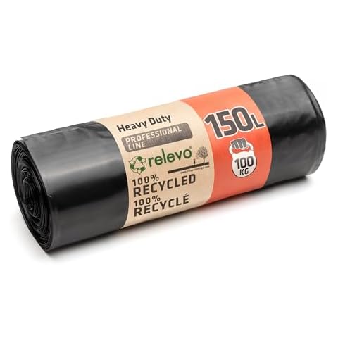 Relevo 150L Heavy Duty Bin Bags Cover