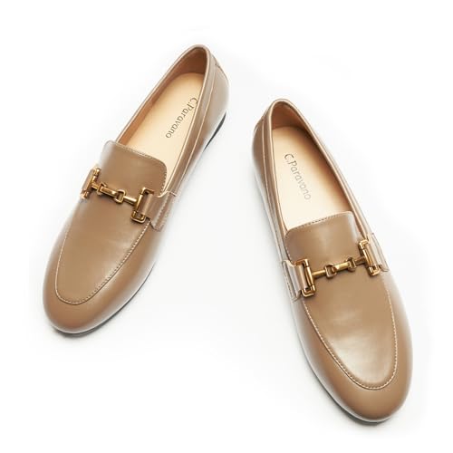 Image of C.Paravano Loafers for Women | Penny Loafers | Slip-on Flats Shoes | Moccasin for Walking | Women's Loafer Flat | Business Casual Shoe