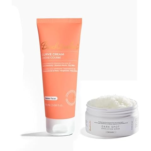 Bushbalm Bermuda Exfoliating Scrub (236 ml) for Dark Spots and Tush Firming Cream (100 ml) for Firm and Tight Skin Cover