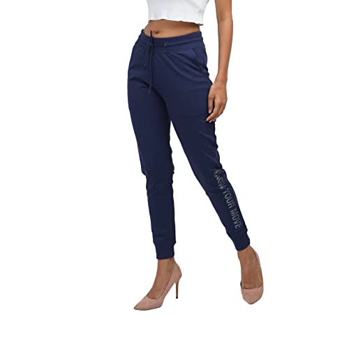 Image of EcoLove Women's Solid Poly-Cotton Interlock Ankle Length Track Pants