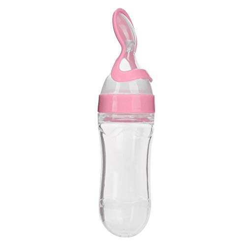 Biberón Con Cuchara Para Bebé, 7,7 X 2,2 Pulgadas, Cuchara Dispensadora De Alimentos Para Bebés De 90 Ml Para Alimentar Al Bebé, Pasta De Cereales, Comida Complementaria(rosado) Biberón Con Cuchara Para Bebé, 7,7 X 2,2 Pulgadas, Cuchara Dispensadora De Alimentos Para Bebés De 90 Ml Para Alimentar Al Bebé, Pasta De Cereales, Comida Complementaria(rosado)