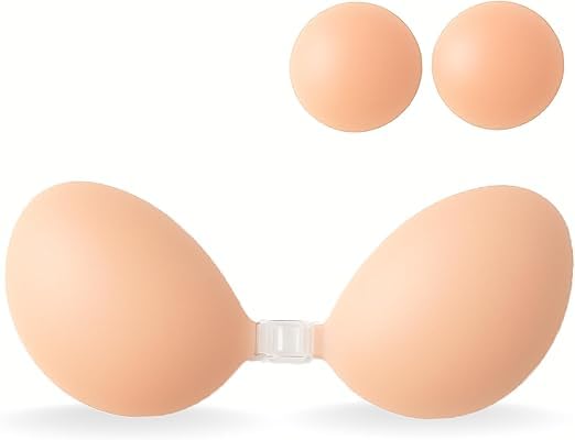WROLY Sticky Bra, Adhesive Strapless with Nipple...