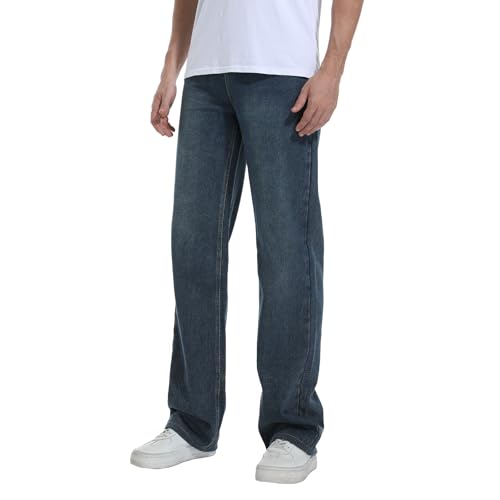 Basic Jeans for Tall Men, Big and Tall Size, 36 Long Inseam, Lengthen and Large Size, Casual Fit Loose Jeans2