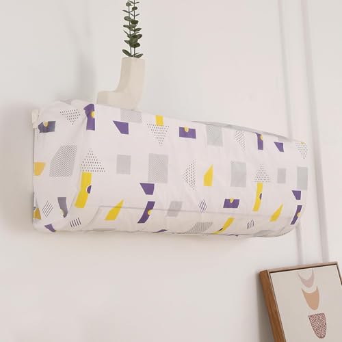 Image of HOKIPO AC Cover compatible with most 1 Ton & some 1.5 Ton Split AC | Fits AC Units upto Size 95x31x21 cm | Dustproof, Waterproof & Washable Indoor Unit Cover | Geometric Abstract (NEW-D1-AR5873)