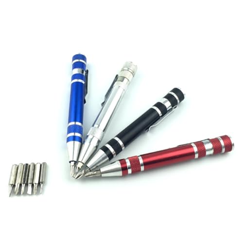 NESTINGHO Destornillador de Pluma Multifunción de Metal Diseño Compacto y Antideslizante para Reparación de Teléfonos Móviles y Bricolaje Portátil