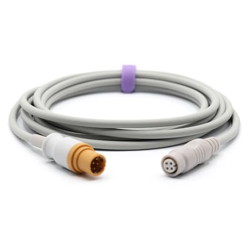 skmeditec 10.5FT IBP Adapter Cable Compatible with Draeger, Reusable Cord with 7 Pins Connector (B/Bruan Connector, 10.5ft)