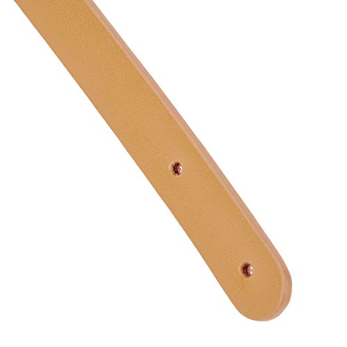 Image of 2 Pcs 65cm Leather Bag Handles Shoulder Bag Replacement Strap with Rivet Sets Easy Installation Leather Strap for Handbag(Beige)