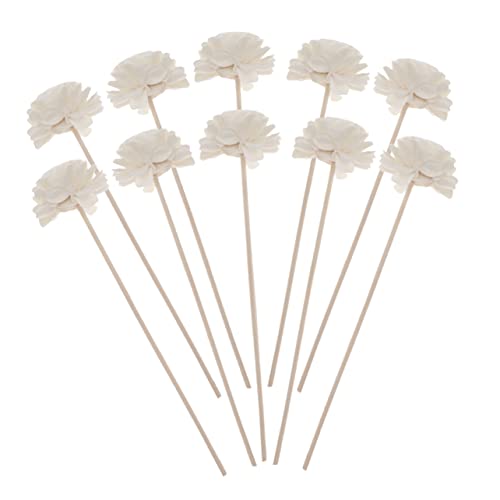 FUNOMOCYA 10pcs Aromatherapy Rattan Sticks Diffuser Accessory for Fragrance Natural Porous Design for Essential Oil Volatilization for Home Office Yoga Room More