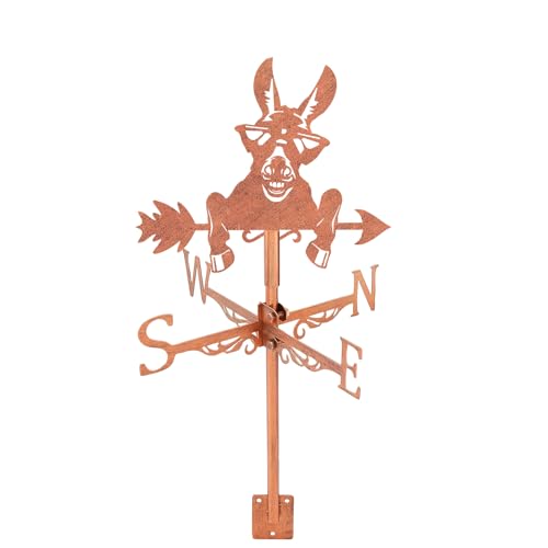 SUPERDANT Lustiger Eselskopf Wetterhahn aus Kupfer Tier Wetterhahn fürs Dach Metall Windrichtungsanzeiger Dekorative Wetterfahne Für Bauernhof Garten Dach Weideaußenbereich SUPERDANT Lustiger Eselskopf Wetterhahn aus Kupfer Tier Wetterhahn fürs Dach Metall Windrichtungsanzeiger Dekorative Wetterfahne Für Bauernhof Garten Dach Weideaußenbereich