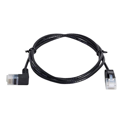 CY Ultra Thin Slim Cat6 Ethernet Cable RJ45 Down Angled UTP Network Cable Patch Cord 90 Degree Cat6a Lan for Laptop Router TV BOX - Image 2