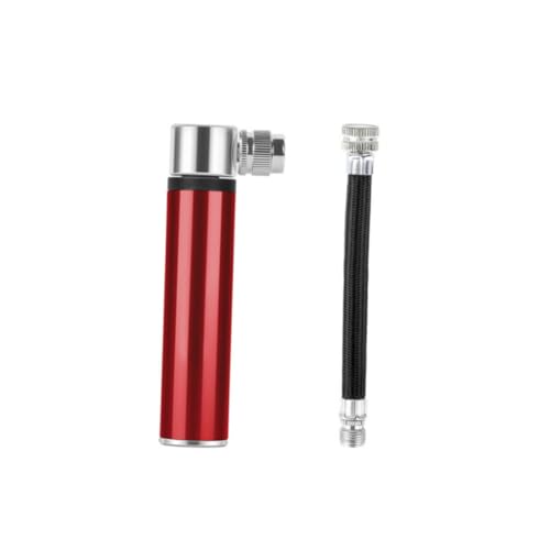 Bomba de bicicleta portátil de aleación mini inflador manual rojo 6
