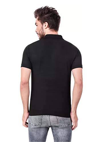 Image of KEOTI Poly Cotton(Mattey) Collar Neck Half Sleeves Tshirt for Men & Boys (Pack of 3), Plain-Regular Fit, Casual Wear, Polo Tees for Daily Use Stylish Comfortable Men's T-Shirt