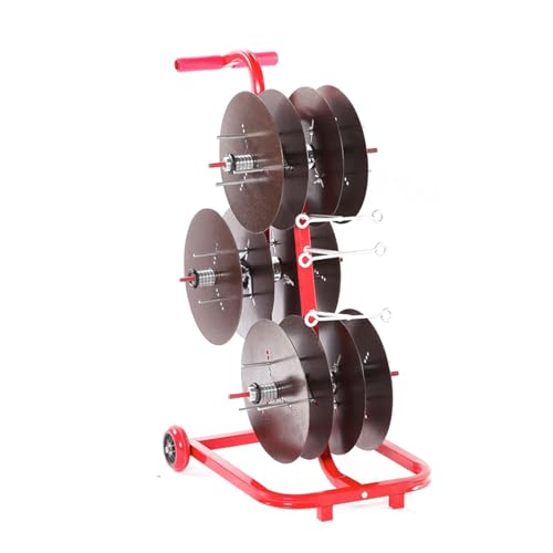 Wire Reel Rack, Wire Reel Dispenser With Wheels, Cable Pay-Off Rack With 6 Reels For Wire Storage And Electrical Industry
