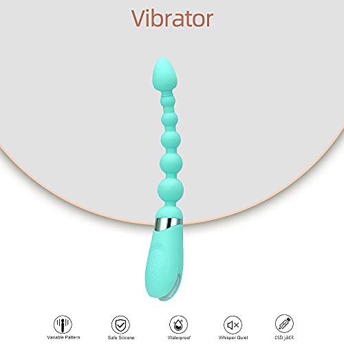 Smooth Silicone Impermeável Vibrating Bum Anal_Beads Sussurro Silencioso para Relaxamento Dispositiv