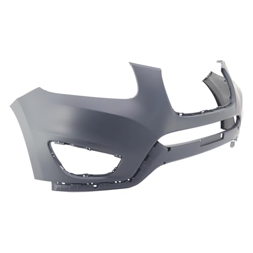 Image of FitParts Compatible with Hyundai Santa Fe 2010-2012 Front Bumper Cover | Primed, With Fog Light Holes, Without Parking Sensor Holes, Ready to Paint, OEM 865110W700, HY1000181