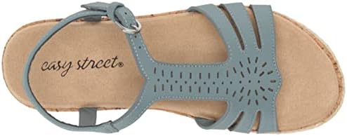 Easy Street Women's Dorinda Wedge Sandal, Blue, 9 Wide | Image 4