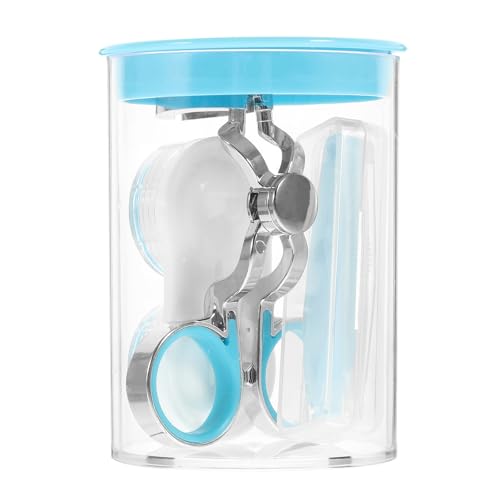 iplusmile Kit D’outils pour Lentilles de Contact Réutilisable Extracteur et Applicateur de Lentilles de Contact Compact Bleu Accessoire Portable pour Entretien et Retrait Sécurisé