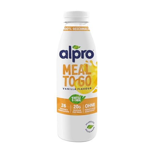 Alpro Meal To Go Vanillegeschmack – Proteinreiche Trinkmahlzeit – 6 x 500 ml
