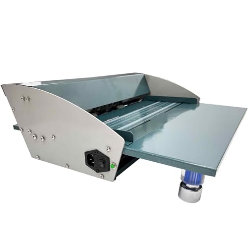 BEILOCKERY 18" Electric Creasing Machine 3-in-1 Automatic Creaser, Scorer & Perforator with Extension Workbench 1000 Sheets/Hour Paper Feeding Speed Adjustable Indentation Width