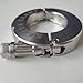 1pcs High Tension Flange Clamps with Lock - Heavy Duty 304 Stainless Steel Vacuum Clamp for Industrial Applications(KF16)