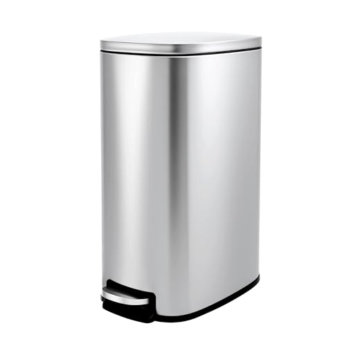 Caneca de basura estrecha 13 galones acero inox