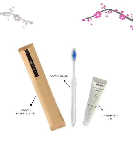 Image of Free Dental Floss with Pack-1Toothbrushes with Toothpaste (7g) | Disposable Travel Kit | Dental Kit In Bulk | Individually Wrapped | Hotels | Vacation Rentals | Homeless, Nursing