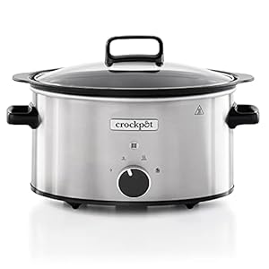 Crockpot Schongartopf | 3,5 Liter (3-4 Personen) | Behälter zum Bräunen von Fleisch und Gemüse | Edelstahl [CSC085X]