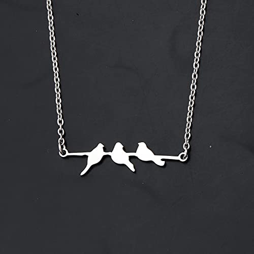 AKTAP Little Birds on a Branch Necklace - Love Bird Jewelry4