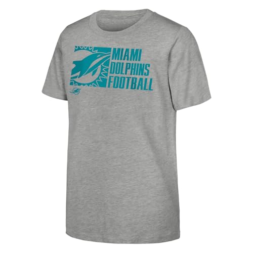Camiseta Miami Dolphins Post Game NFL Gris Ropa Casual de Fútbol Americano