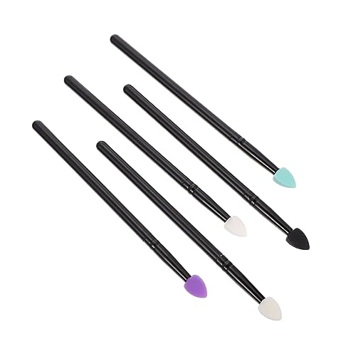 ABOOFAN 5 piezas Brochas de Silicona para Sombras y Contorno de Ojos Profesionales para Maquillaje Delicado y Uso Piel Sensible con Mango Ergonómico para Aplicación Precisa Salones y Casa