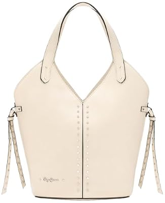 Pepe Jeans Candice Jam, Borsa Donna, Beige (Bianco Candela), Taglia Unica