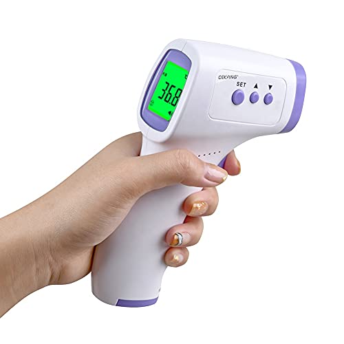 IFNI: Thermomètre Frontal Infrarouge médicale Thermometre sans Contact pour Adulte Enfant bébé, Affichage LCD Mode avec indicateurs colorés Option sonore, et 32 mémoires Cover