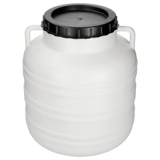 Browin 360120 Barril de Col 20 L, Ø 13 cm, Barril para Col, pepinos, para encurtir, para ensilaje, Apto para Alimentos, Barril con Tapa, Asas, Blanco