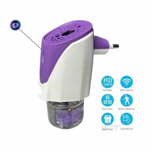 Image of MAYUMI Wi-Fi Spy Camera Mosquito Repellent, 4k Hidden Camera with 32gb Built in Memory with Live Audio and Video, Motion Detection Home Security Nanny Cam, Wireless Wi-Fi Surveillance Camera.