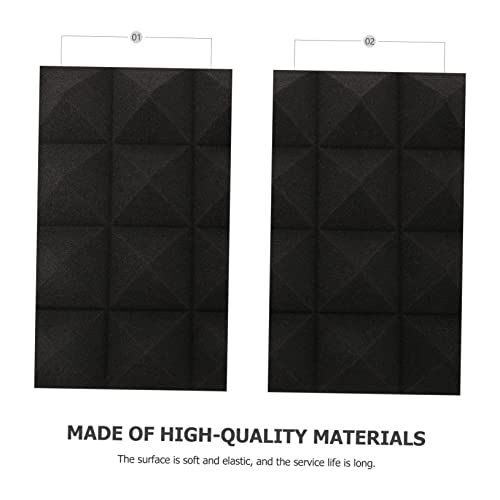 12 Paneles de Espuma Absorbente de Sonido en Pirámide Negra para Grabación miniatura 5