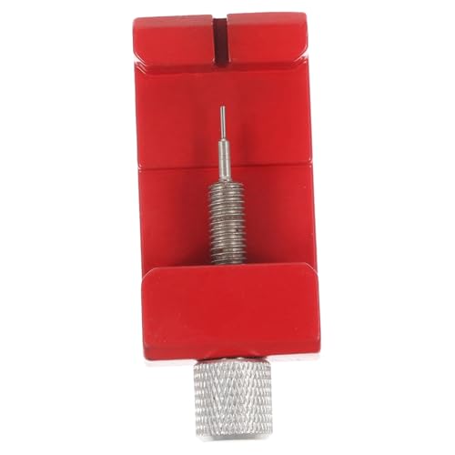 VALICLUD Watch Link Removal Tool Kit, Chrome-Vanadium Steel Watch Band Remover with Replacement Pins, Adjustable Strap Repair Tool for Resizing and Fixing, Compact Design, Red