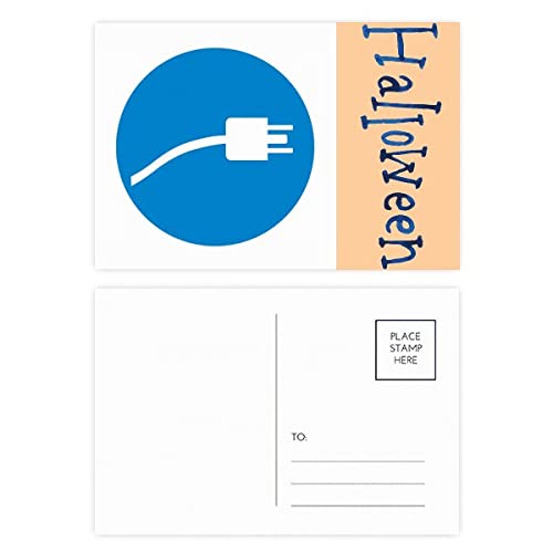 Câble de charge Halloween bleu lot de 20 cordon d'alimentation pour carte postale interactive