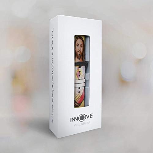 Miniatura 5 de CA0100 Jesus - Correa de cuero y silicona para reloj inteligente Samsung Galaxy Watch 3, Gear S3 Modelos Gear S3 Frontier Gear S3 Classic Size