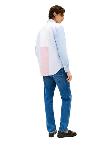 Image of Tommy Hilfiger Men's Long Sleeve Oxford Shirts in Regular Fit, Men's Button Down Shirts, Also Available in Big and Tall